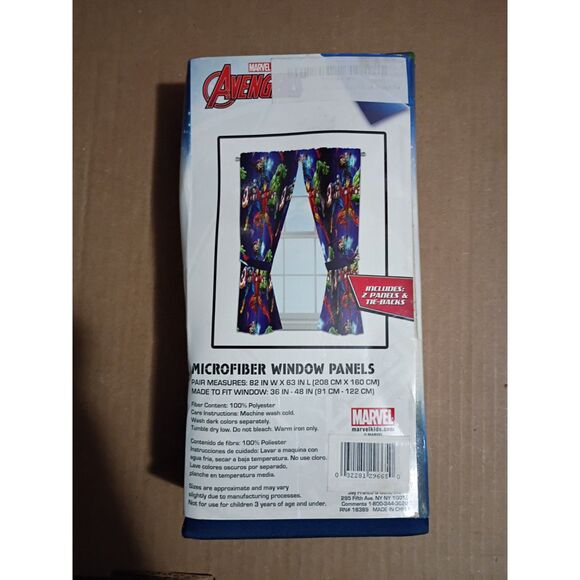 Marvel Avengers Microfiber Window Panels & Tie Back - Picture 2 of 3
